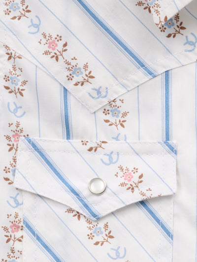 Girl's Ely Walker Horseshoe Wallpaper Floral Print Sleeveless Shirt