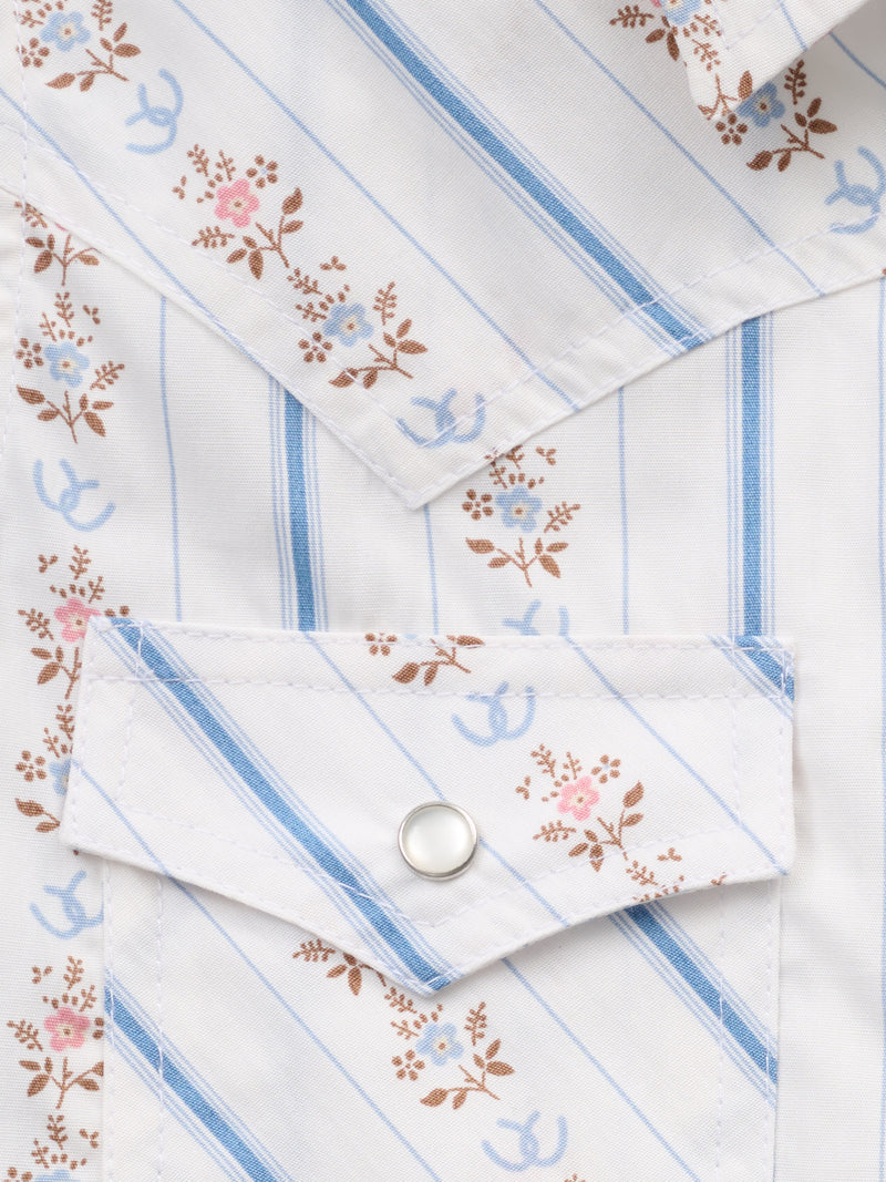 Girl's Ely Walker Horseshoe Wallpaper Floral Print Sleeveless Shirt