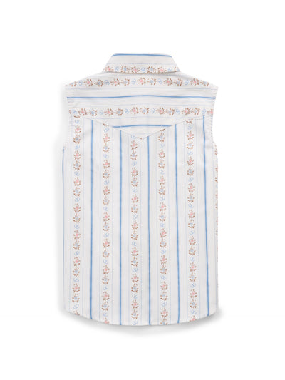 Girl's Ely Walker Horseshoe Wallpaper Floral Print Sleeveless Shirt
