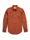 Women's Cowboygirl Rust Solid Tonal Dobby Granddaddy Snap Shirt