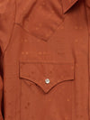Women's Cowboygirl Rust Solid Tonal Dobby Granddaddy Snap Shirt