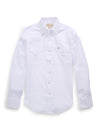 Women's Cowboygirl White Solid Tonal Dobby Granddaddy Snap Shirt