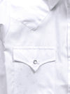 Women's Cowboygirl White Solid Tonal Dobby Granddaddy Snap Shirt