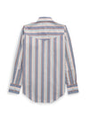 Women's Cowboygirl Ecru & Cowboy Blue Striped Granddaddy Snap Shirt