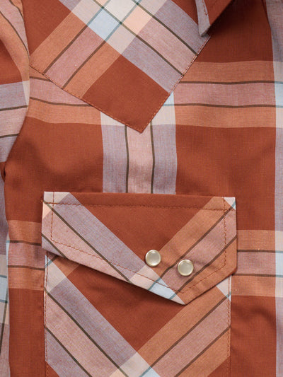 Women's Cowboygirl Ranch Rig Rust Plaid Granddaddy Snap Shirt