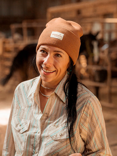 Women's Cowboygirl Rib Knit Beanie Hat