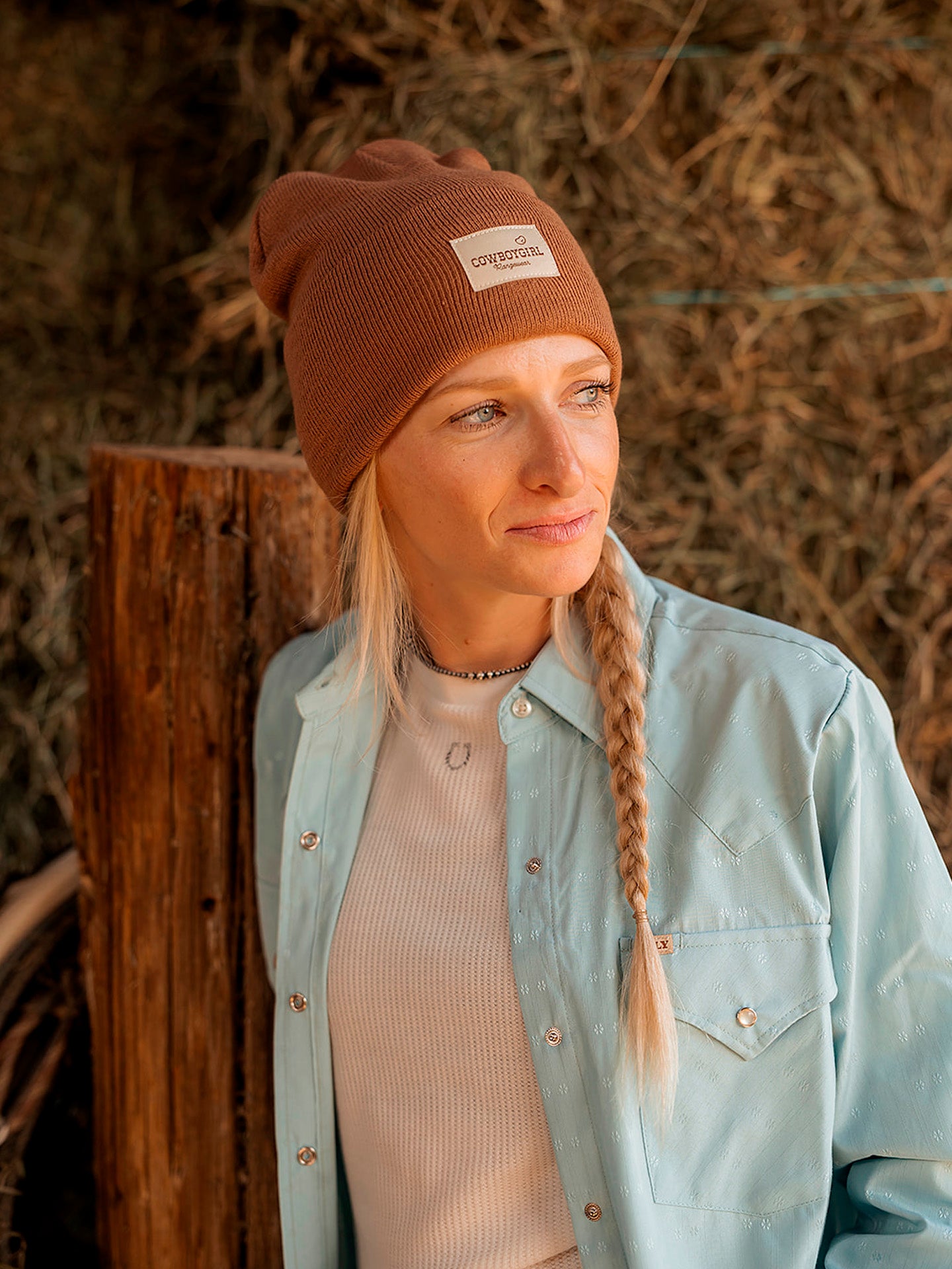 Women's Cowboygirl Rib Knit Beanie Hat