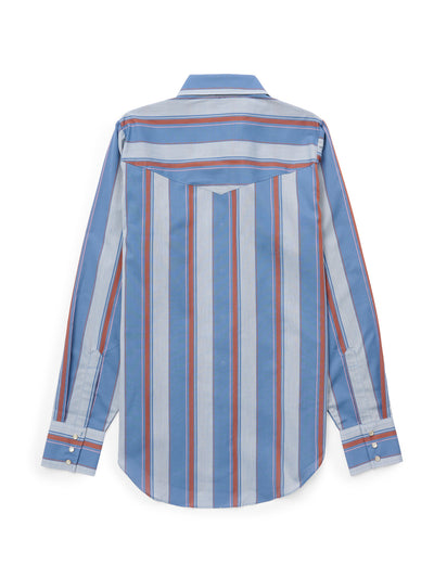 Women's Cowboygirl Cowboy Blue Bold Stripe Granddaddy Snap Shirt