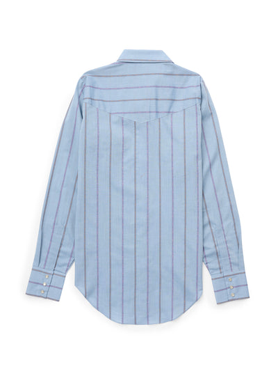 Women's Cowboygirl Cowboy Blue Dobby Stripe Granddaddy Snap Shirt