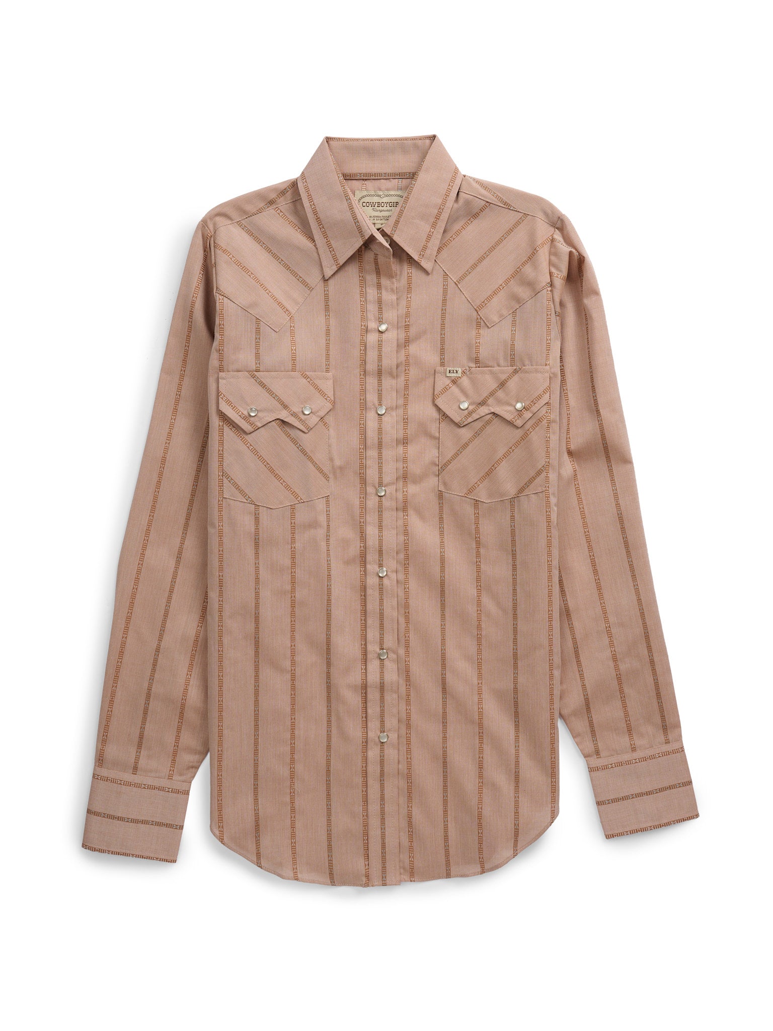 Women's Cowboygirl Gold Dobby Stripe Granddaddy Snap Shirt