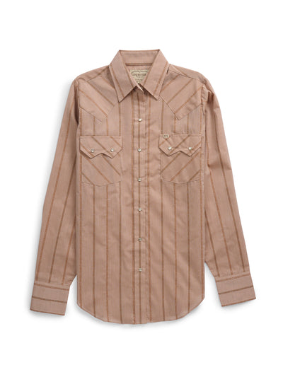 Women's Cowboygirl Gold Dobby Stripe Granddaddy Snap Shirt