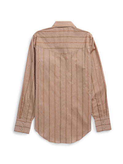 Women's Cowboygirl Gold Dobby Stripe Granddaddy Snap Shirt