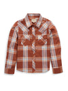 Girl's Cowboygirl Rust Big Plaid Granddaddy Western Snap Shirt