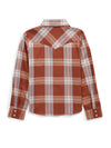 Girl's Cowboygirl Rust Big Plaid Granddaddy Western Snap Shirt