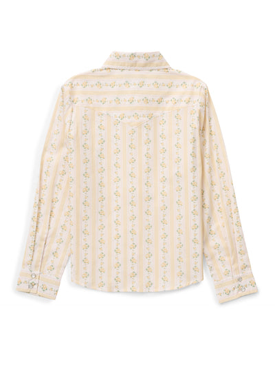 Girl's Cowboygirl Buttermilk Rose Print Granddaddy Western Snap Shirt