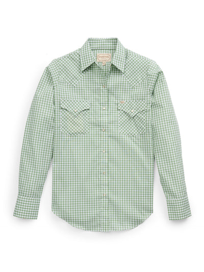 Women's Cowboygirl Sage Brush Gingham Granddaddy Snap Shirt