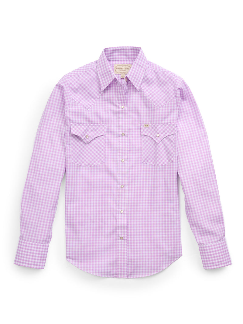 Women's Cowboygirl Bull Thistle Gingham Granddaddy Snap Shirt