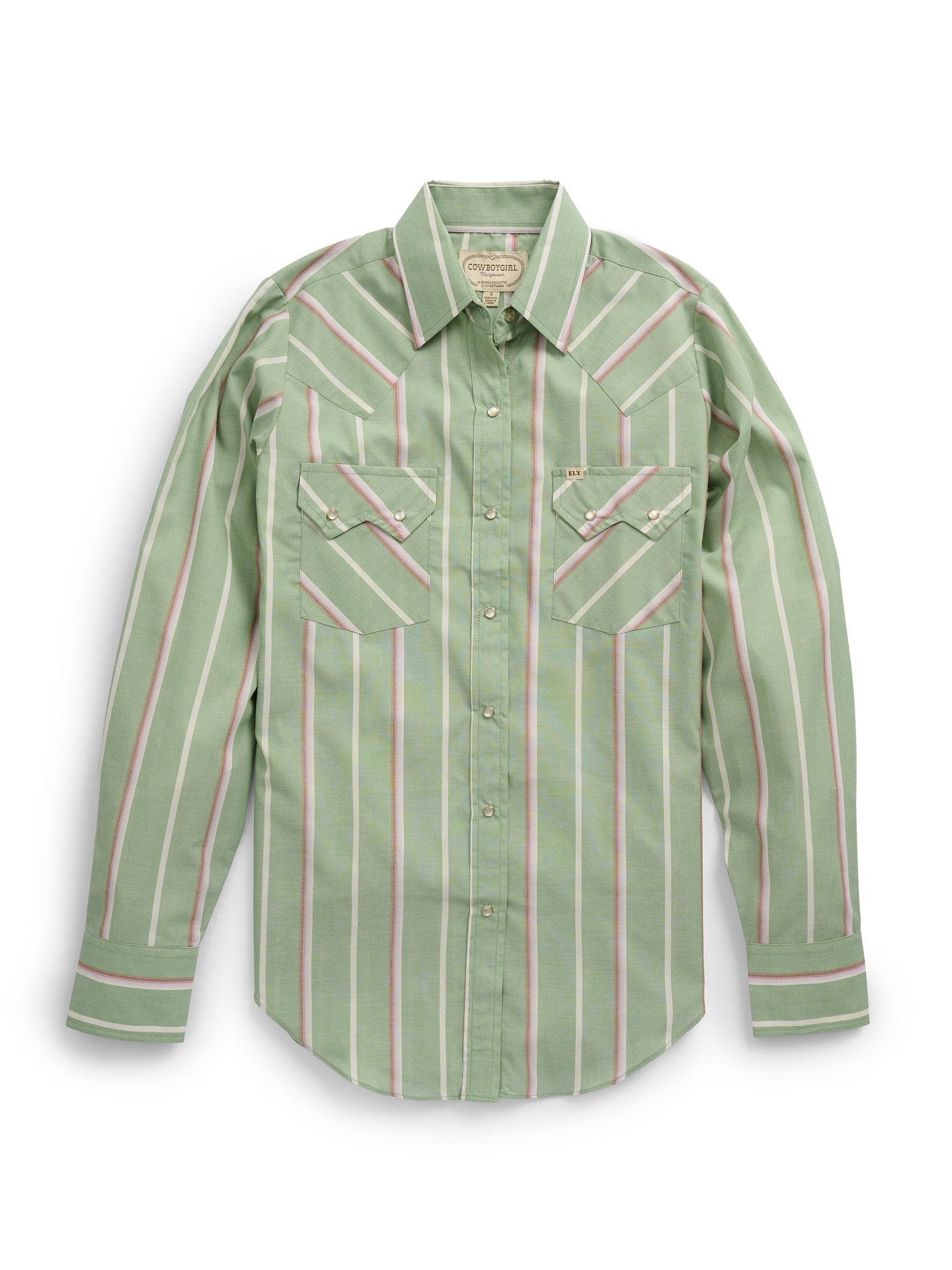 Women's Cowboygirl Sage Brush Stripe Granddaddy Snap Shirt