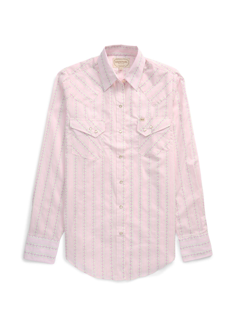 Women's Cowboygirl Prairie Primrose Print Granddaddy Snap Shirt