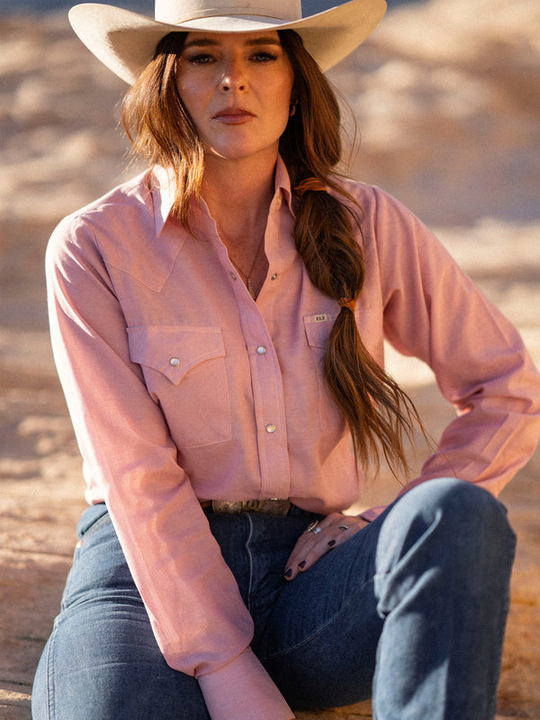 Women's Cowboygirl Blossom Chambray Granddaddy Snap Western Shirt