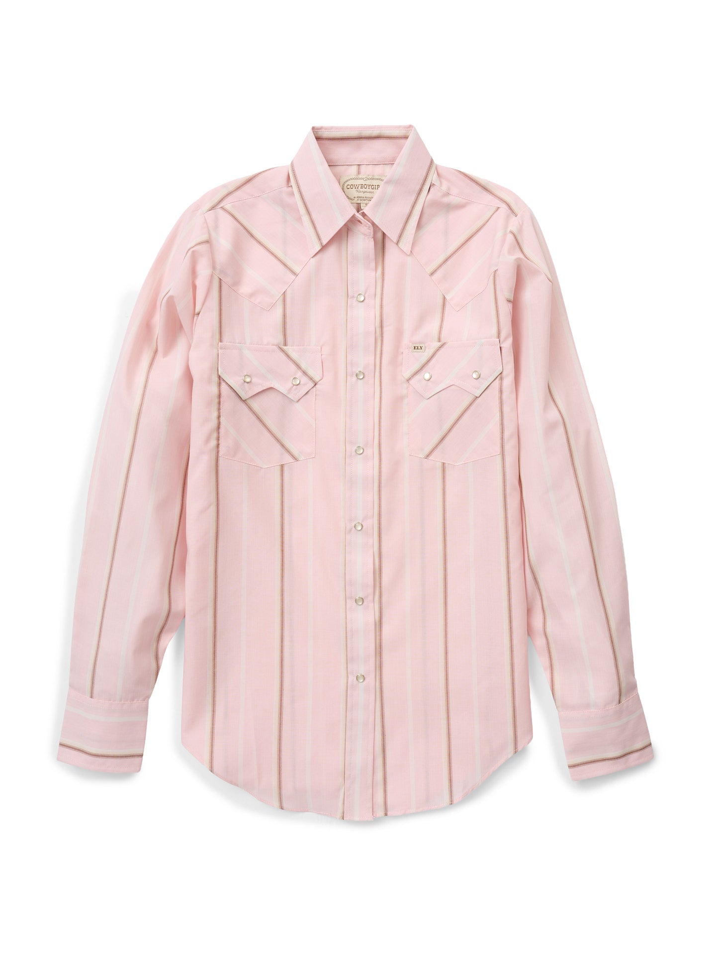 Women's Cowboygirl Blossom Pink Stripe Granddaddy Snap Shirt