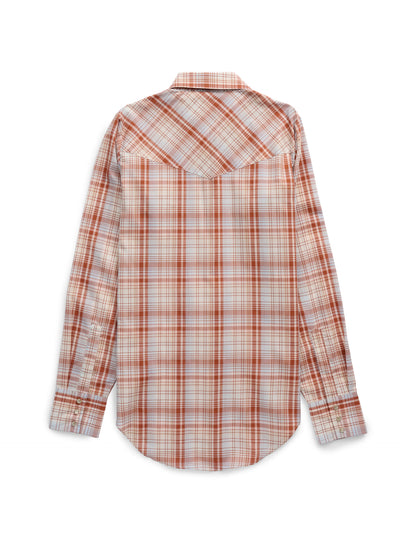 Women's Cowboygirl Ranch Rig Rust Plaid Granddaddy Snap Shirt