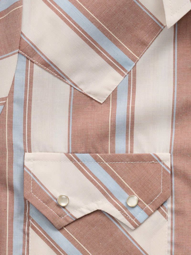 Women's Cowboygirl Ranch Rig Rust Stripe Granddaddy Snap Shirt