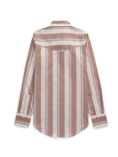 Women's Cowboygirl Ranch Rig Rust Stripe Granddaddy Snap Shirt