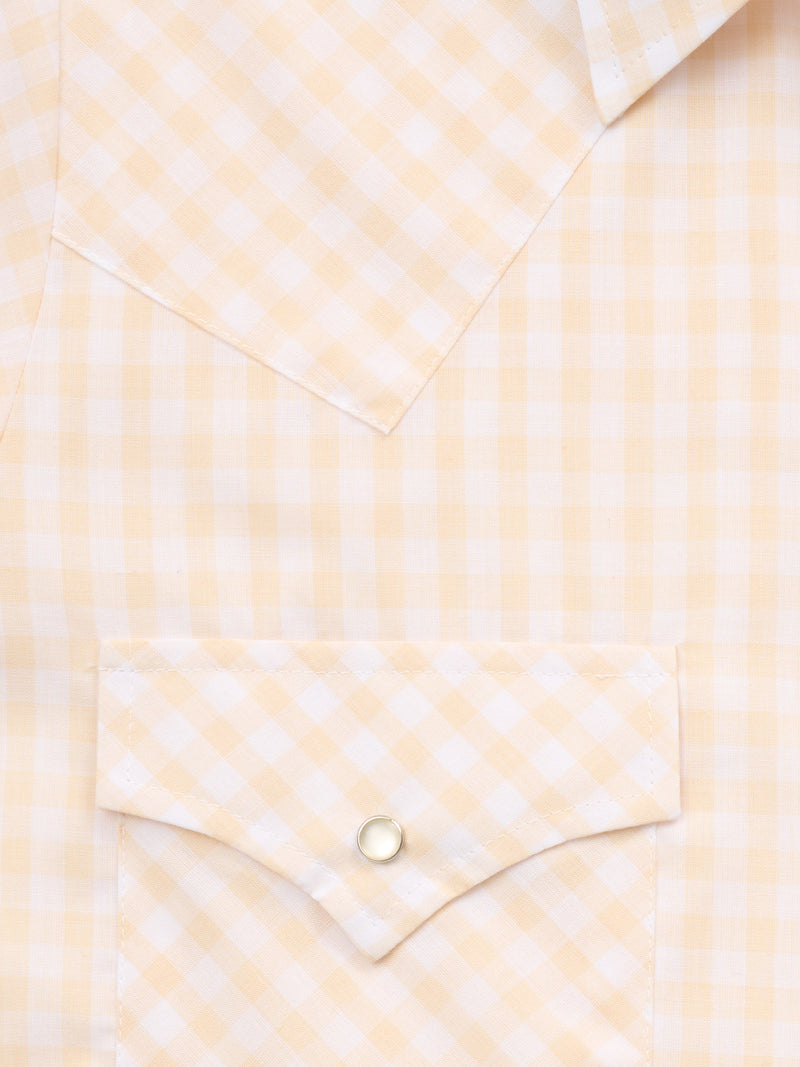 Women's Cowboygirl Buttermilk Gingham Short Sleeve Granddaddy Snap Shirt