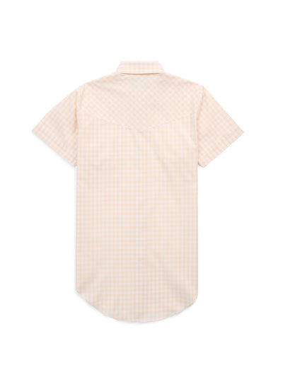 Women's Cowboygirl Buttermilk Gingham Short Sleeve Granddaddy Snap Shirt