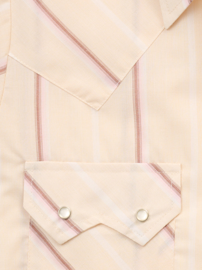 Women's Cowboygirl Buttermilk Stripe Short Sleeve Granddaddy Snap Shirt