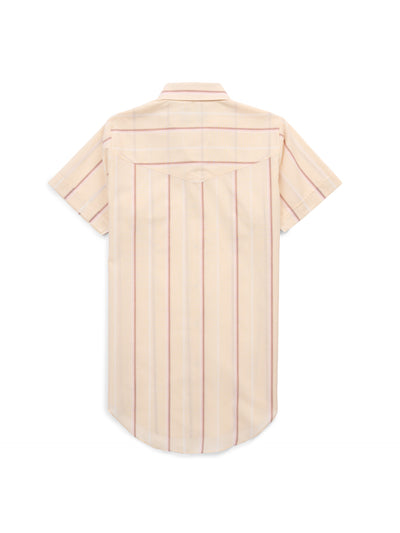 Women's Cowboygirl Buttermilk Stripe Short Sleeve Granddaddy Snap Shirt