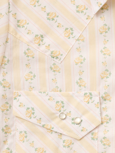 Women's Cowboygirl Buttermilk Rose Print Granddaddy Snap Shirt