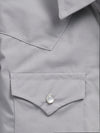 Boy's Ely Cattleman Long Sleeve Solid Gray Western Snap Shirt