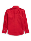 Boy's Ely Cattleman Long Sleeve Solid Red Western Snap Shirt