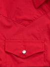Women's Ely Cattleman Long Sleeve Solid Red Western Snap Shirt