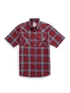 Men's Ely Cattleman Short Sleeve Plaid Western Snap Shirt