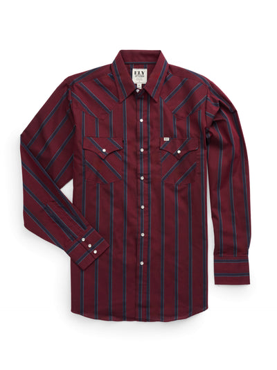 Men's Ely Cattleman Long Sleeve Stripe Western Snap Shirt