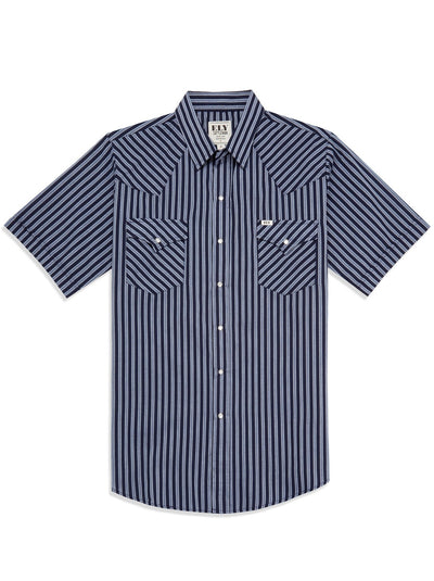 Men's Ely Cattleman Short Sleeve Stripe Western Snap Shirt