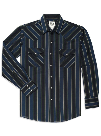 Men's Ely Cattleman Long Sleeve Stripe Western Snap Shirt