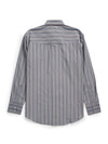 Men's Ely Cattleman Long Sleeve Textured Stripe Western Snap Shirt- Gray