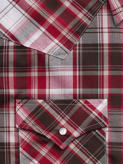 Men's Ely Cattleman Short Sleeve Plaid Western Snap Shirt