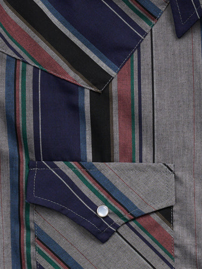 Men's Ely Cattleman Short Sleeve Stripe Western Snap Shirt