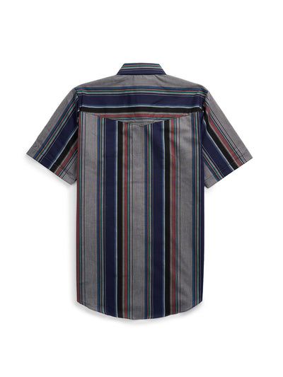 Men's Ely Cattleman Short Sleeve Stripe Western Snap Shirt