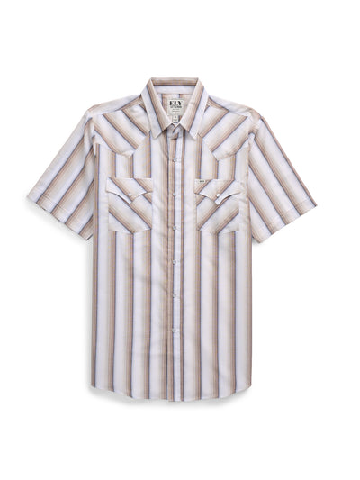 Men's Ely Cattleman Short Sleeve Stripe Western Snap Shirt