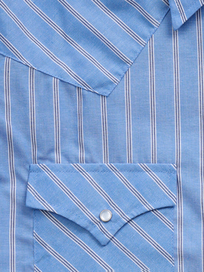 Men's Ely Cattleman Short Sleeve Stripe Western Snap Shirt