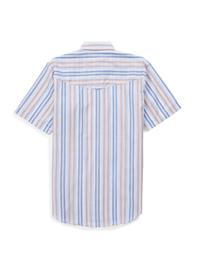 Men's Ely Cattleman Short Sleeve Stripe Western Snap Shirt