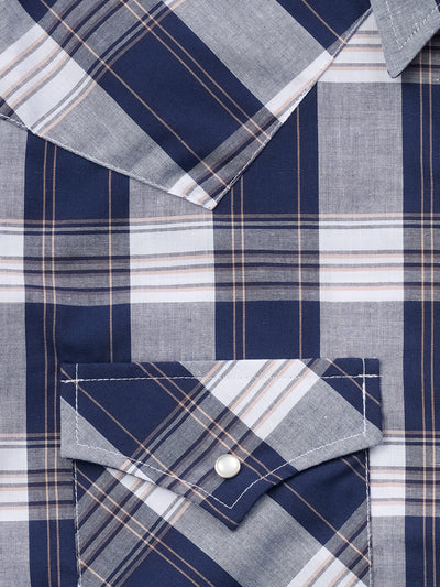 Men's Ely Cattleman Short Sleeve Plaid Western Snap Shirt