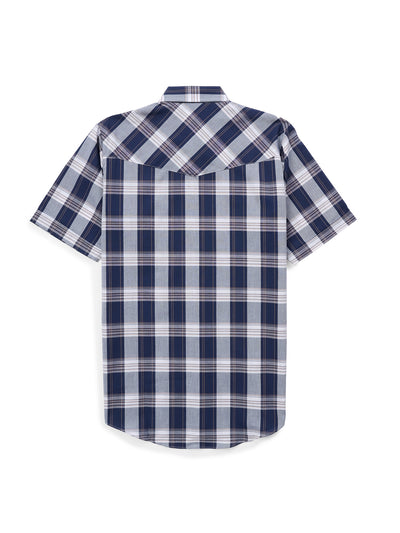 Men's Ely Cattleman Short Sleeve Plaid Western Snap Shirt