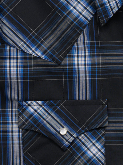 Men's Ely Cattleman Short Sleeve Plaid Western Snap Shirt